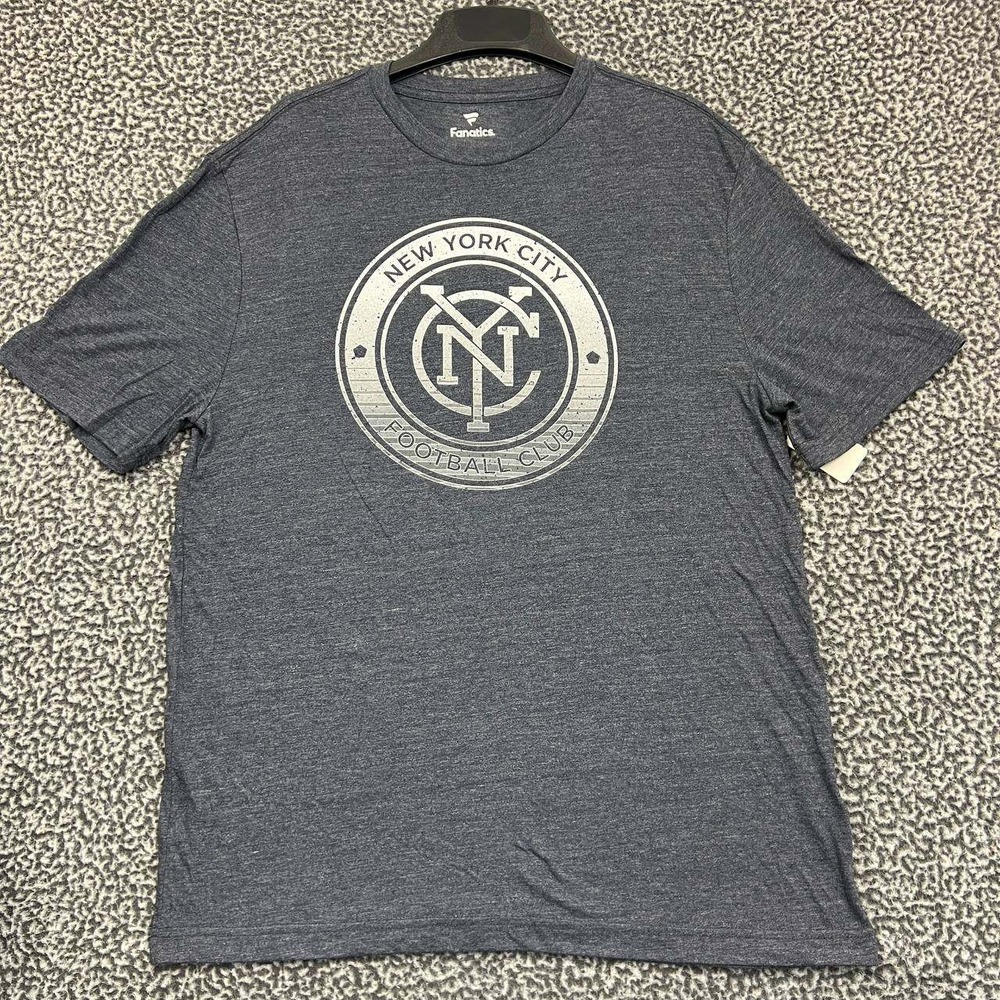 New York City FC Shirt Men Large‎ Gray Fanatics Short Sleeve Crew Neck New L